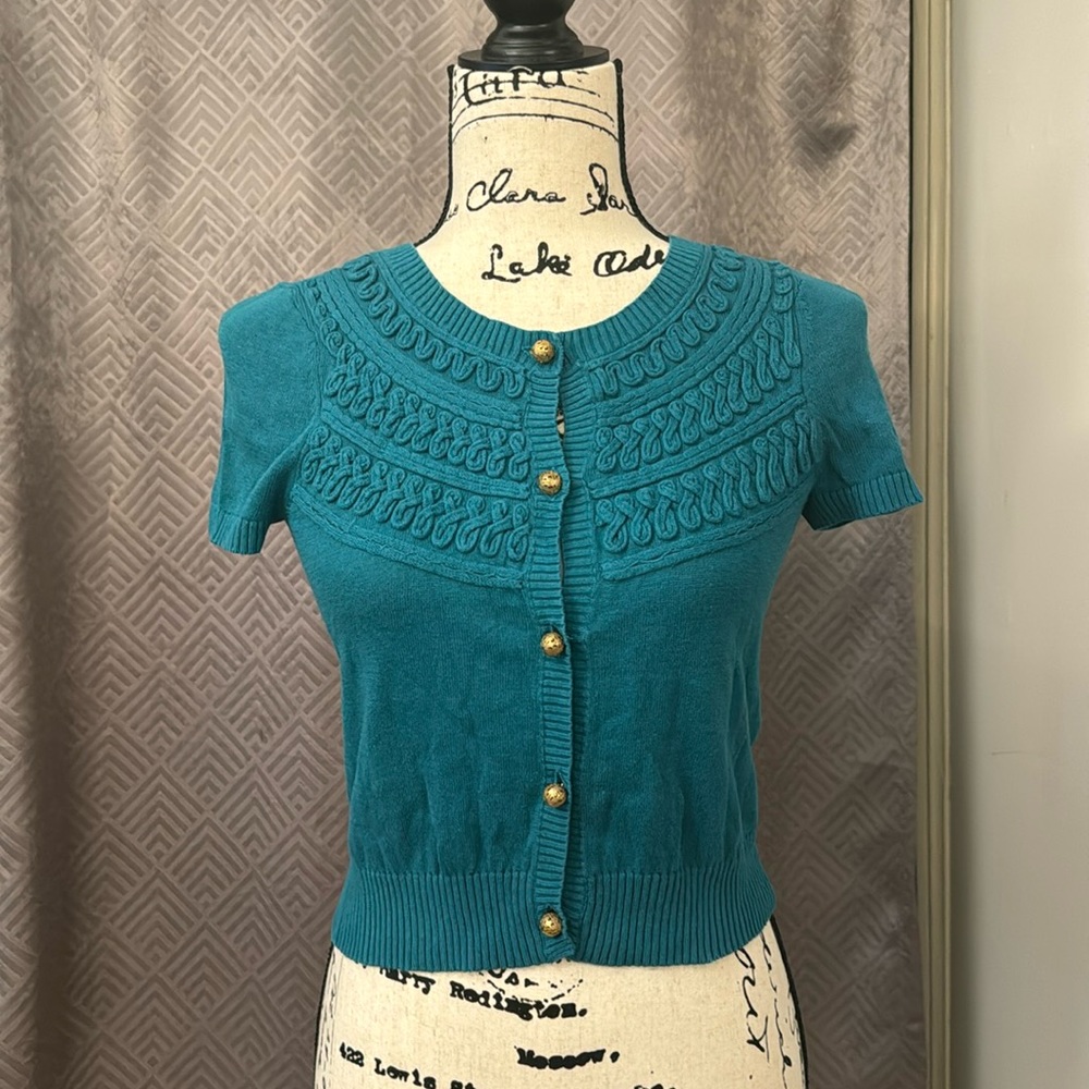 Juicy Couture Short Sleeve Cropped Cardigan